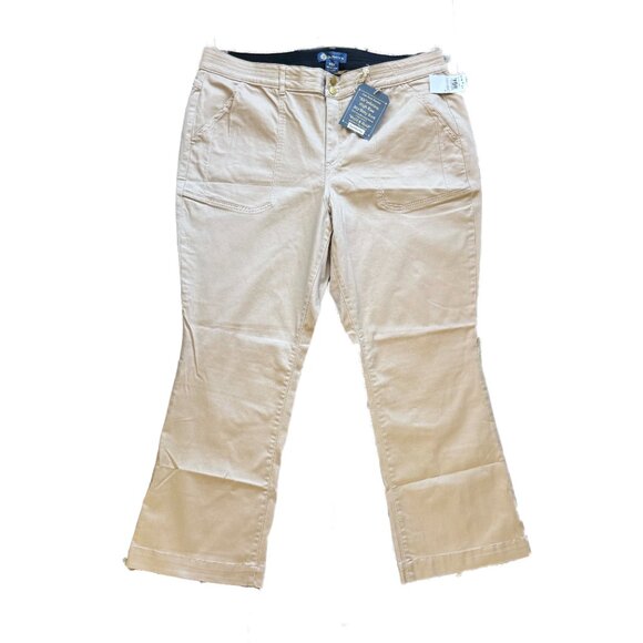 NWT Democracy Repreve High-Rise Itty Bitty Boot Mold & Hold Tan Trousers 22W - Picture 1 of 6